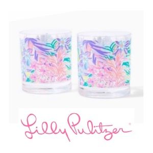 Lilly Pulitzer Glasses Acrylic It Was All A Dream NIB
